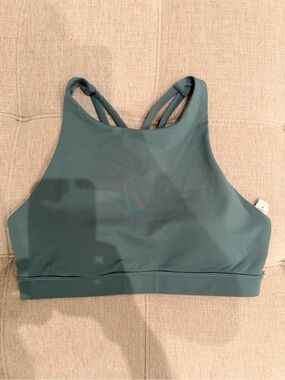 lululemon athletica Teal High-Neck Strappy Sports Bra